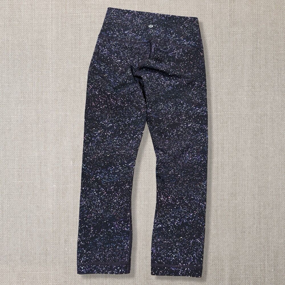 Lululemon Speckle Galaxy Print Cropped Leggings Women’s Size 4 - Picture 4 of 6